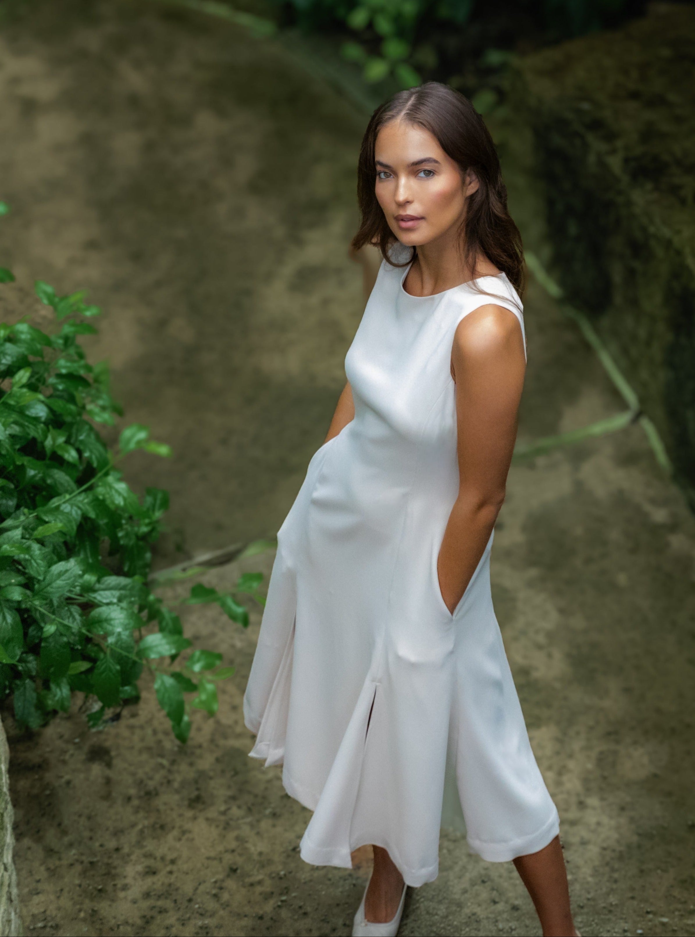 Silk Lined Crepe Dress – Allettare