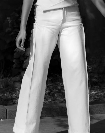 Mid-Rise Pleat Trousers