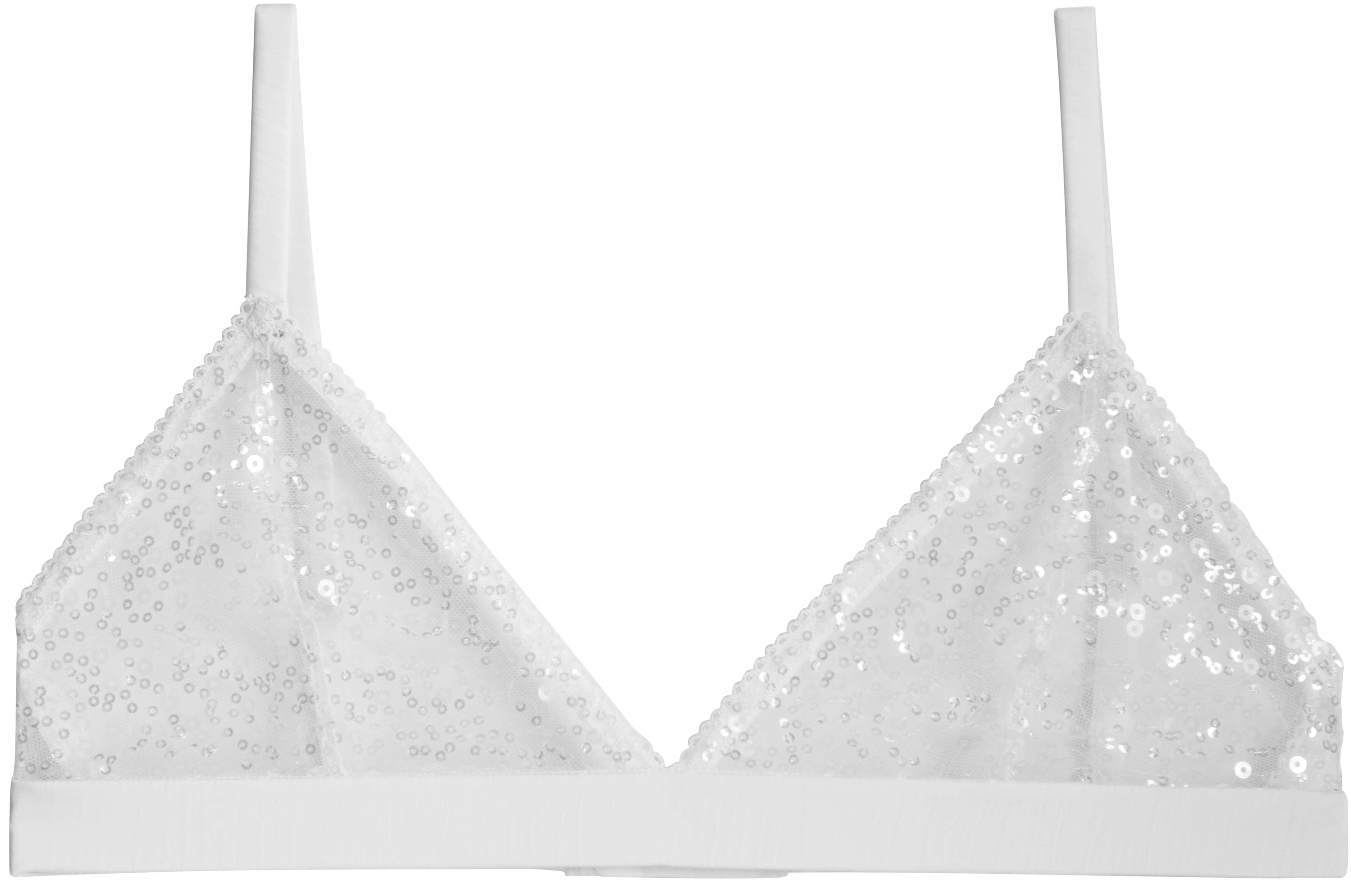 White shop sequin bralet